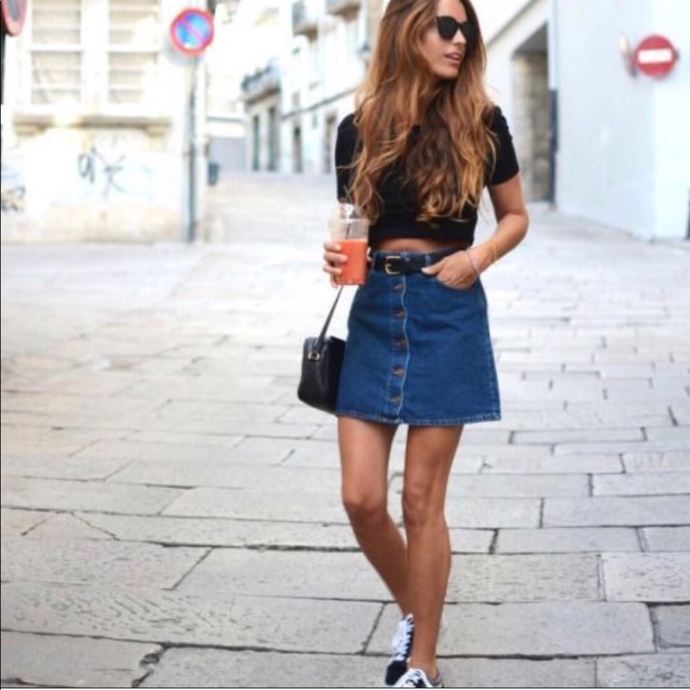 NWT ‘Esma’ Dark Denim Mini Skirt